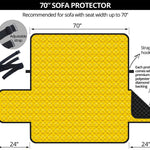 Yellow Plastic Building Blocks Print Sofa Protector