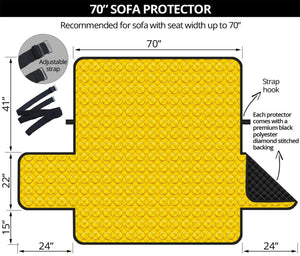 Yellow Plastic Building Blocks Print Sofa Protector