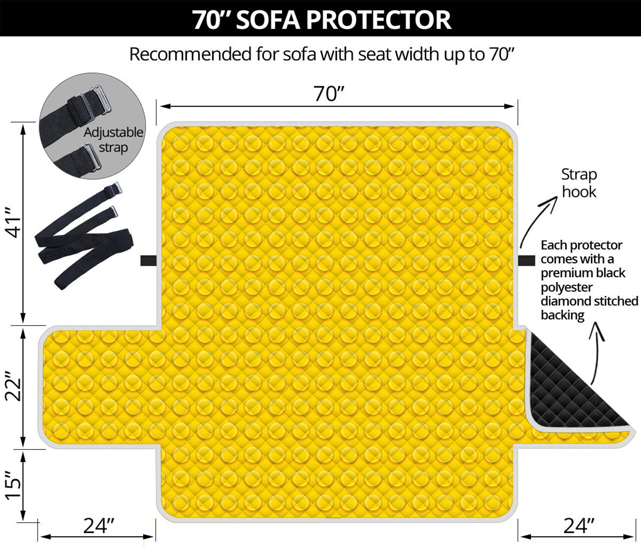 Yellow Plastic Building Blocks Print Sofa Protector