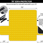 Yellow Plastic Building Blocks Print Sofa Protector