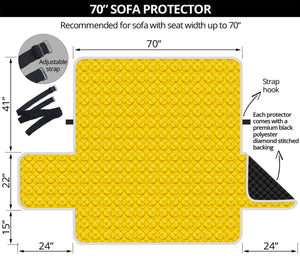 Yellow Plastic Building Blocks Print Sofa Protector