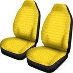 Yellow Plastic Building Blocks Print Universal Fit Car Seat Covers