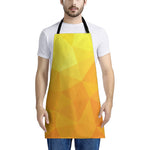 Yellow Polygonal Geometric Print Apron