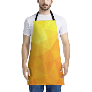 Yellow Polygonal Geometric Print Apron