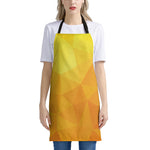 Yellow Polygonal Geometric Print Apron