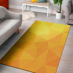 Yellow Polygonal Geometric Print Area Rug
