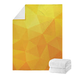 Yellow Polygonal Geometric Print Blanket
