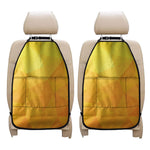 Yellow Polygonal Geometric Print Car Seat Organizers