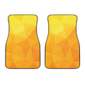 Yellow Polygonal Geometric Print Front Car Floor Mats
