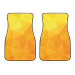 Yellow Polygonal Geometric Print Front Car Floor Mats