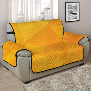 Yellow Polygonal Geometric Print Half Sofa Protector