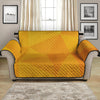 Yellow Polygonal Geometric Print Loveseat Protector