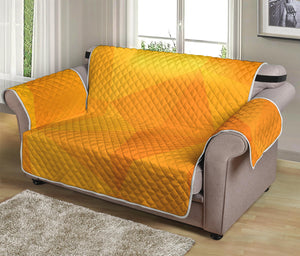 Yellow Polygonal Geometric Print Loveseat Protector