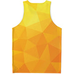 Yellow Polygonal Geometric Print Men's Tank Top