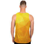 Yellow Polygonal Geometric Print Men's Tank Top