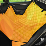 Yellow Polygonal Geometric Print Pet Car Back Seat Cover