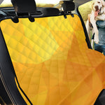 Yellow Polygonal Geometric Print Pet Car Back Seat Cover