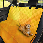 Yellow Polygonal Geometric Print Pet Car Back Seat Cover
