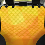 Yellow Polygonal Geometric Print Pet Car Back Seat Cover