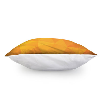 Yellow Polygonal Geometric Print Pillow Cover