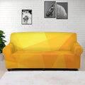 Yellow Polygonal Geometric Print Sofa Cover