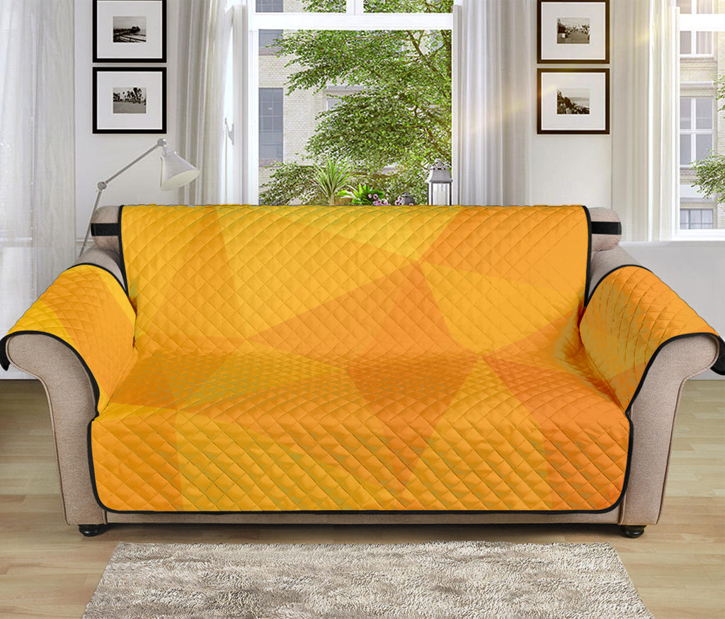 Yellow Polygonal Geometric Print Sofa Protector