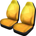 Yellow Polygonal Geometric Print Universal Fit Car Seat Covers