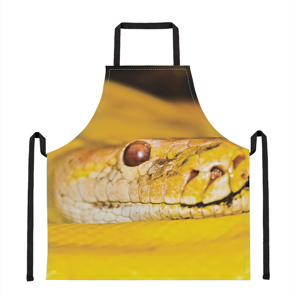 Yellow Python Snake Print Apron