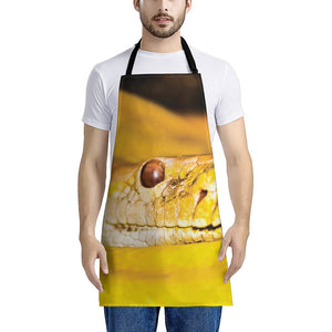 Yellow Python Snake Print Apron