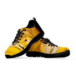 Yellow Python Snake Print Black Sneakers