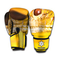 Yellow Python Snake Print Boxing Gloves