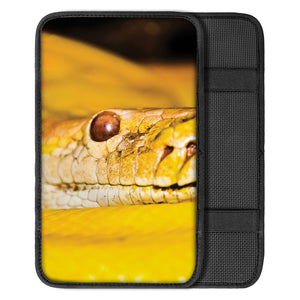 Yellow Python Snake Print Car Center Console Cover