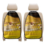 Yellow Python Snake Print Car Seat Organizers