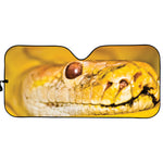 Yellow Python Snake Print Car Sun Shade