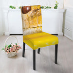 Yellow Python Snake Print Dining Chair Slipcover