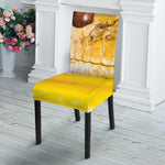 Yellow Python Snake Print Dining Chair Slipcover