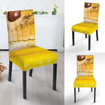 Yellow Python Snake Print Dining Chair Slipcover
