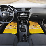 Yellow Python Snake Print Front and Back Car Floor Mats