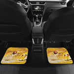 Yellow Python Snake Print Front and Back Car Floor Mats
