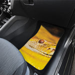 Yellow Python Snake Print Front and Back Car Floor Mats