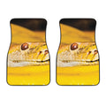 Yellow Python Snake Print Front Car Floor Mats