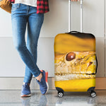 Yellow Python Snake Print Luggage Cover