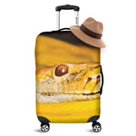 Yellow Python Snake Print Luggage Cover