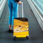 Yellow Python Snake Print Luggage Cover