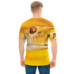 Yellow Python Snake Print Men's T-Shirt