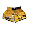 Yellow Python Snake Print Muay Thai Boxing Shorts