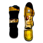 Yellow Python Snake Print Muay Thai Shin Guard