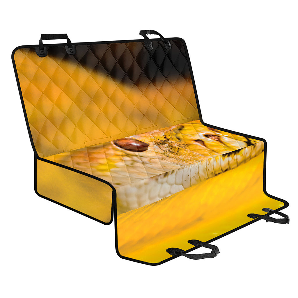 Yellow Python Snake Print Pet Car Back Seat Cover