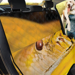 Yellow Python Snake Print Pet Car Back Seat Cover