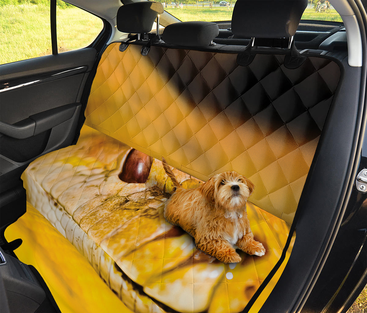 Yellow Python Snake Print Pet Car Back Seat Cover